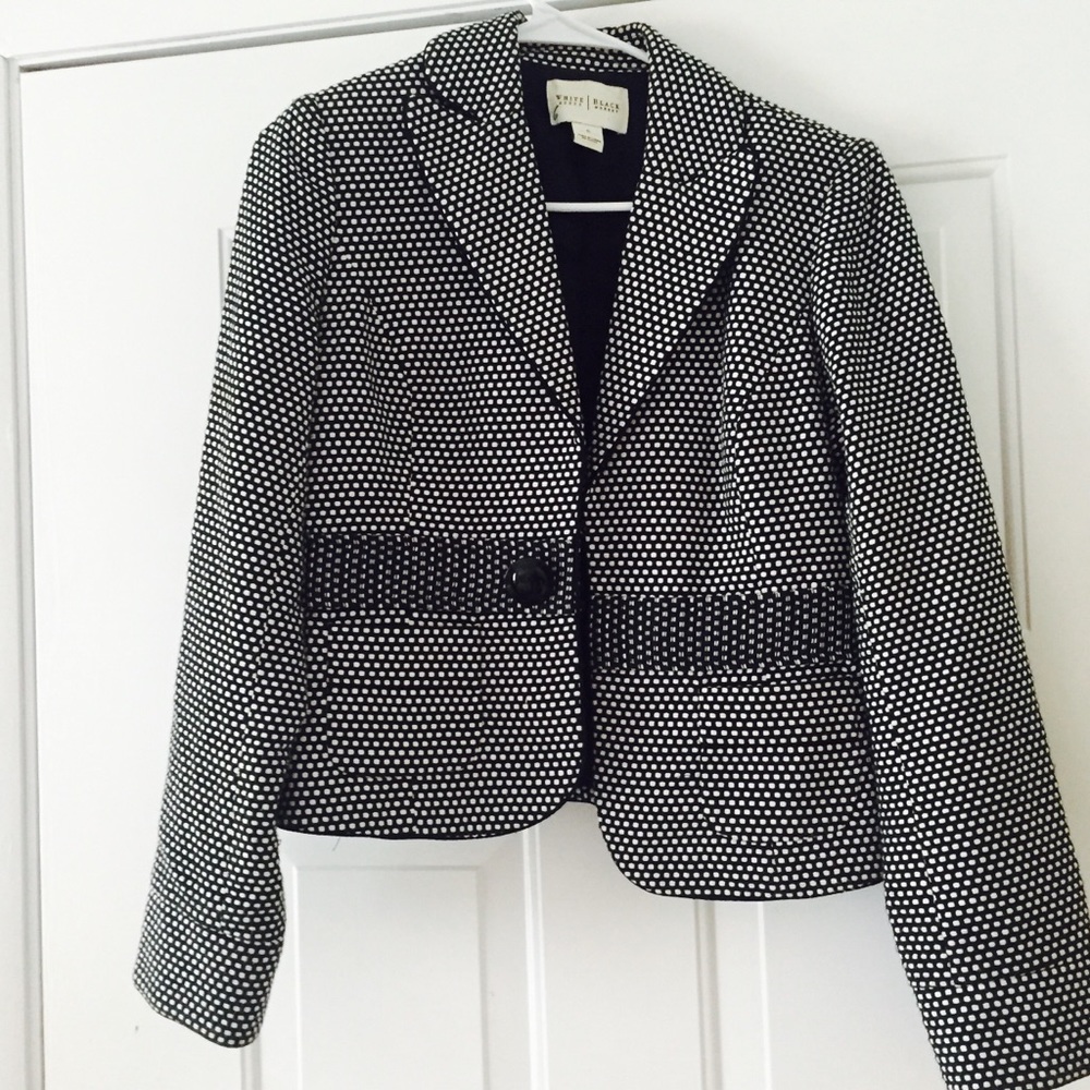 White Black House Market Blazer Size 6